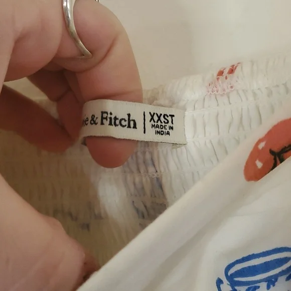 Abercrombie & Fitch Emerson Poplin Puff Sleeve Midi Dress Size XXST Novelty Prin - Picture 7 of 15